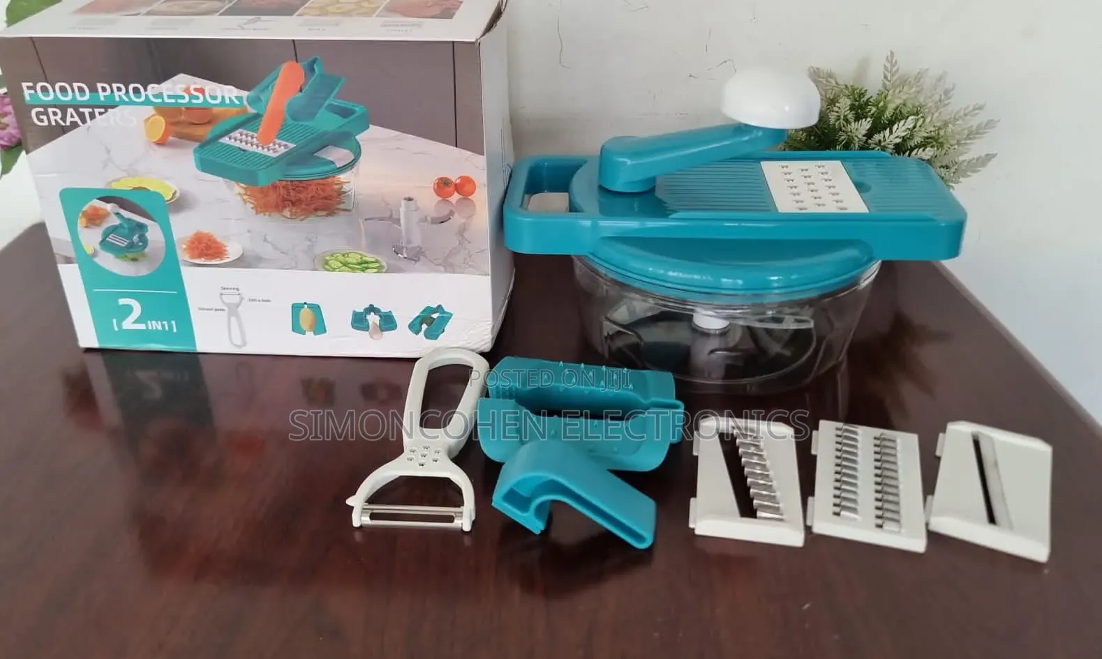 2in1 Manual Food Processor Chopper Grater