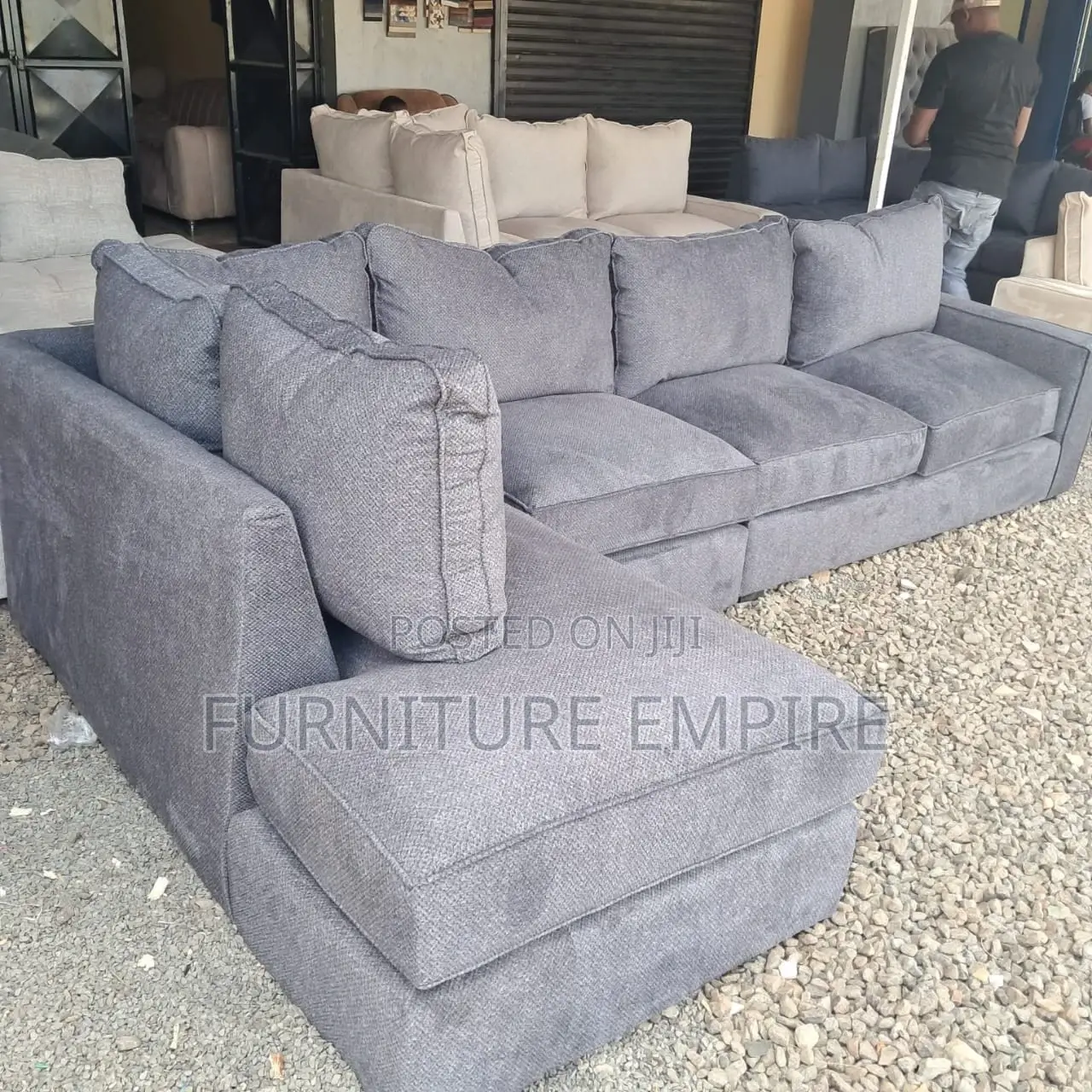 Grey L Shaped Sofa