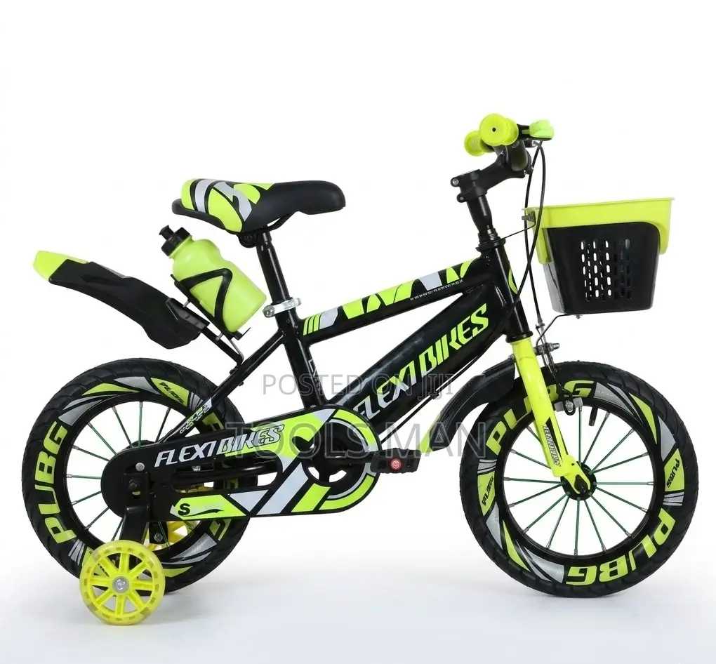 Flexi Bike 12" Kids Bicycle–Stylish Durable.Training Wheels.2-5 Year