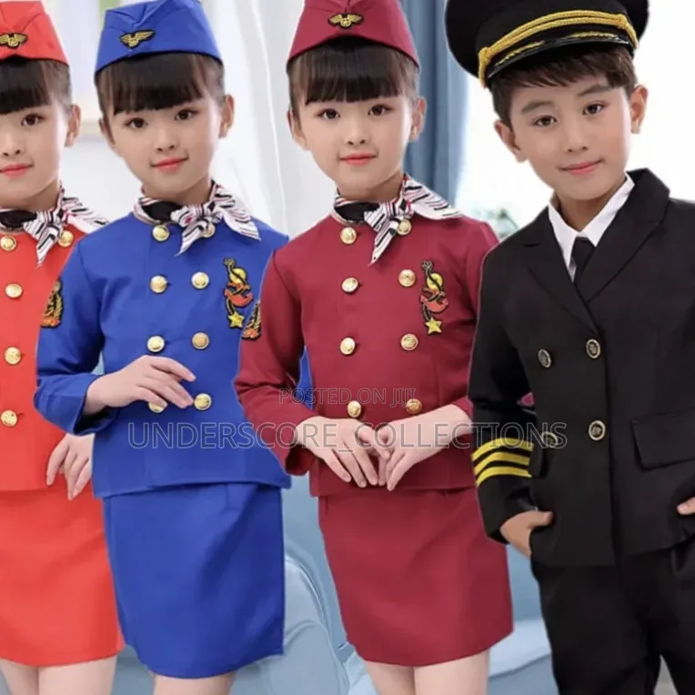 *Professional Children's Air Hostess Cosplay Costume