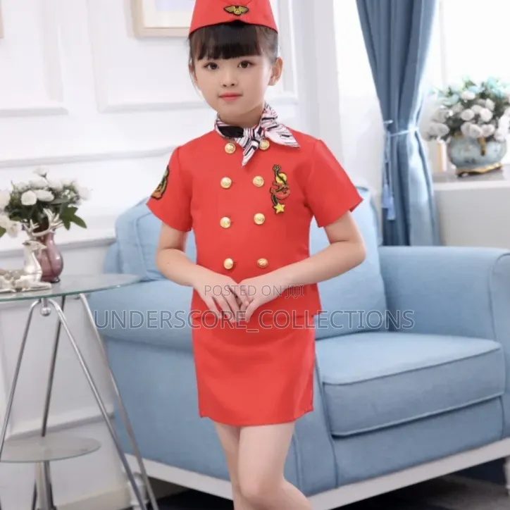 *Professional Children's Air Hostess Cosplay Costume