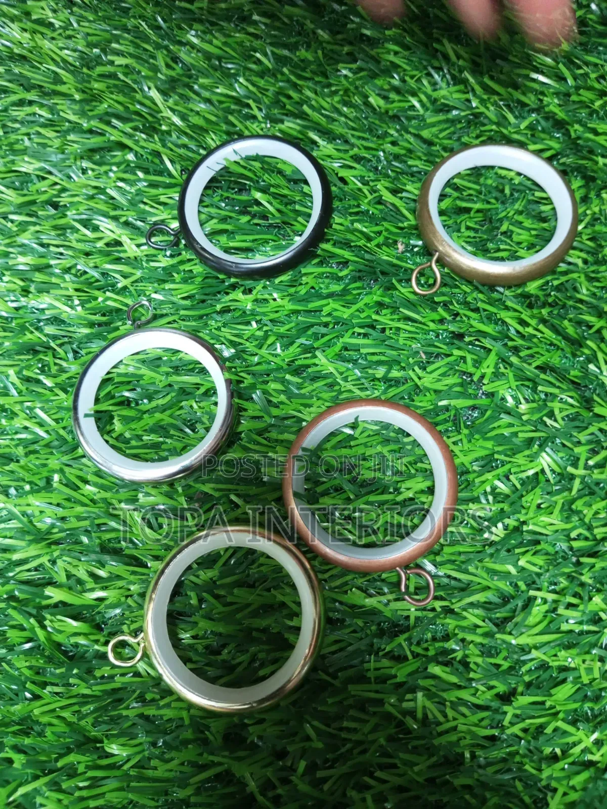 Plastic Coated Noiseless Curtain Rod Accessories Drapery Curtain Rings