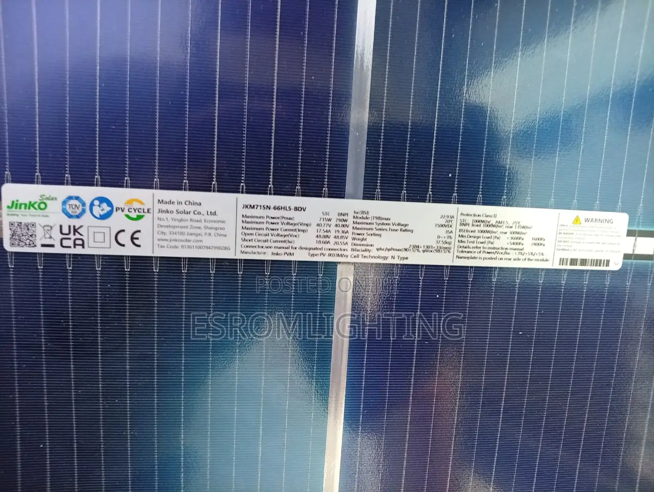 Jinko 715w N-Type Bifacial Solar Panel | Tiger Neo | 1500v System |