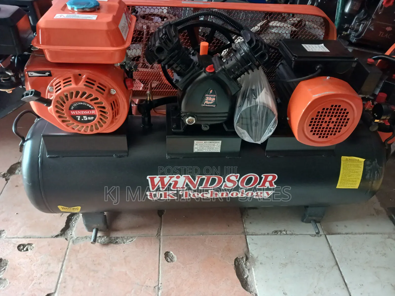 Air Compressor 100l Dual Electrical and Engine Petril