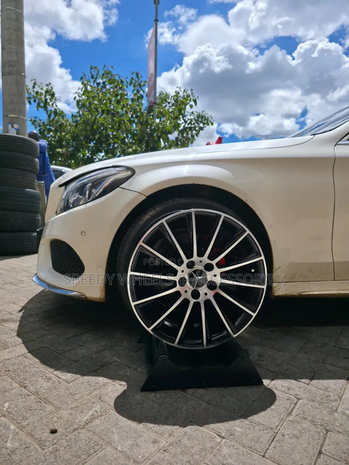 Size 18 Black/Silver Benz Rims