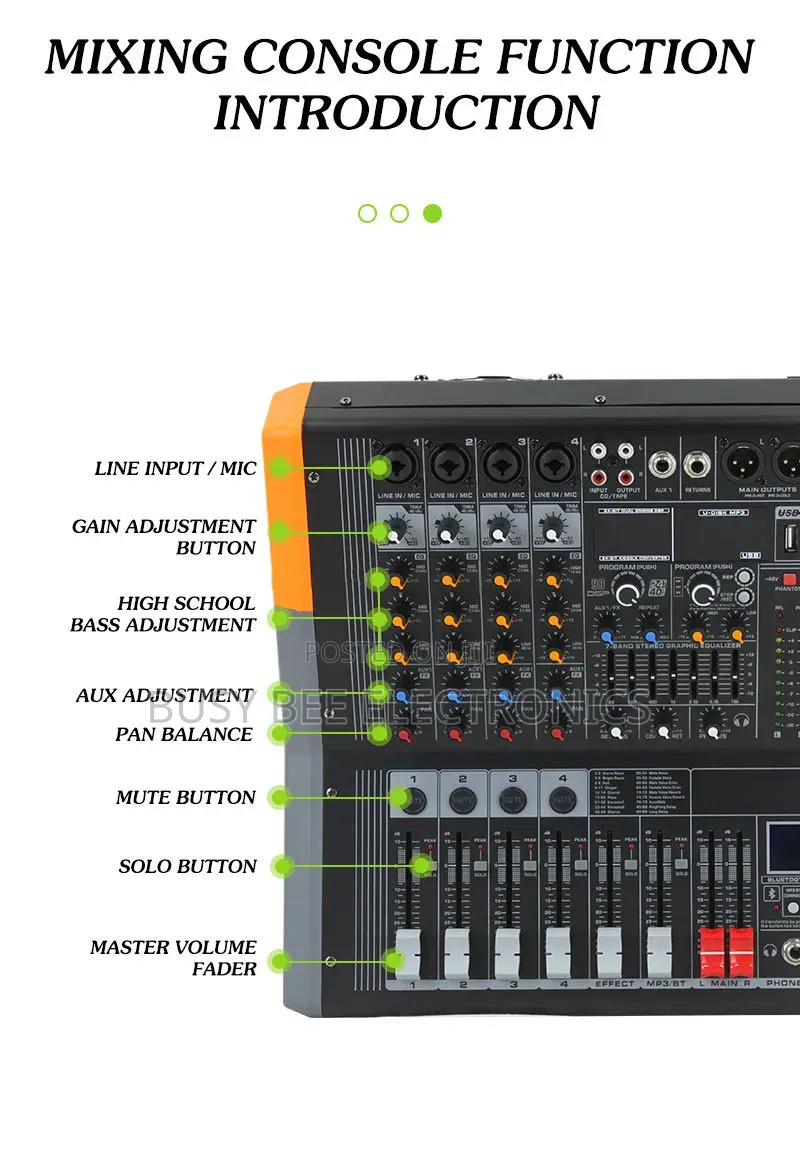 Professional 4 8 Channel Active Power Mixer