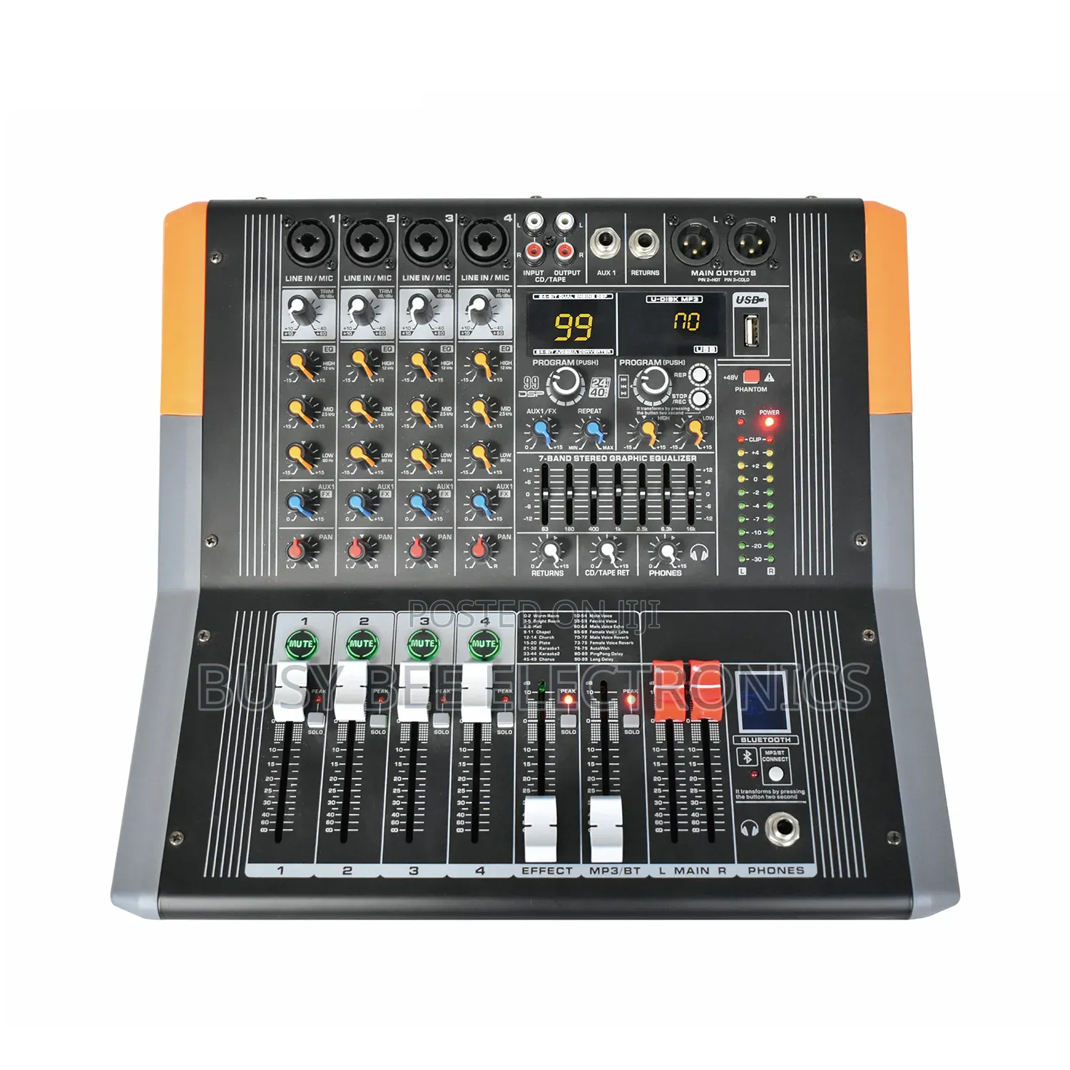 Professional 4 8 Channel Active Power Mixer