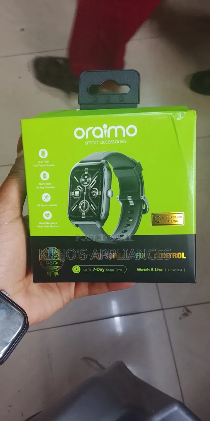 Oraimo Watch 5 Lite Osw-804 Smart Watch That Makes and Receives Calls