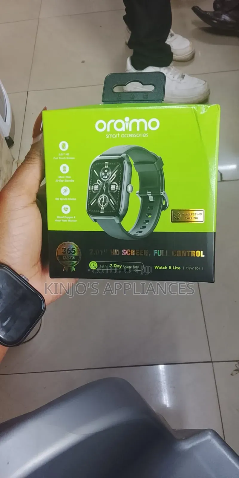 Oraimo Watch 5 Lite Osw-804 Smart Watch That Makes and Receives Calls
