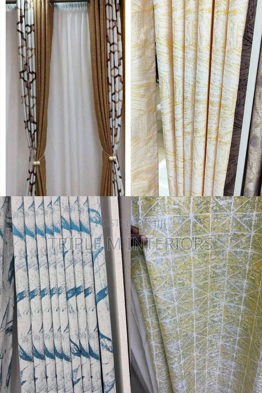 Faux Linen Textured Drapes