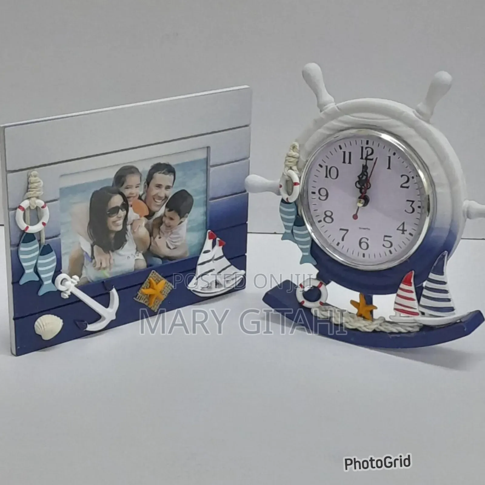 Wooden Photo Frame + Swing Clock Ornament