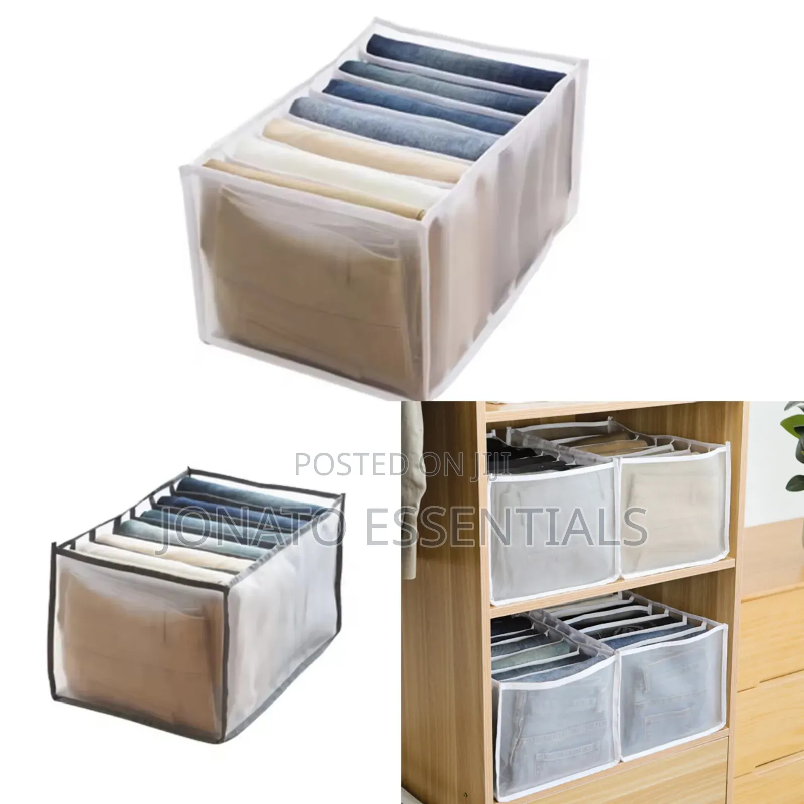 Wardrobe Clothes Organizer Mesh Box for Jeans Trousers