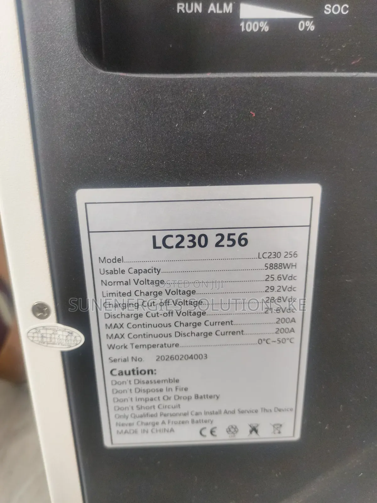 5.88kwh 25.6v 200ah Solar Nyumbani Lithium Ion Battery