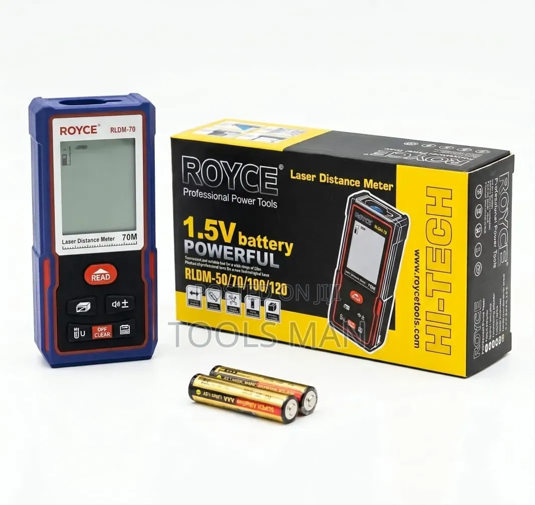 Royce RLDM-70 Professional Laser Distance Meter - 70m Range.