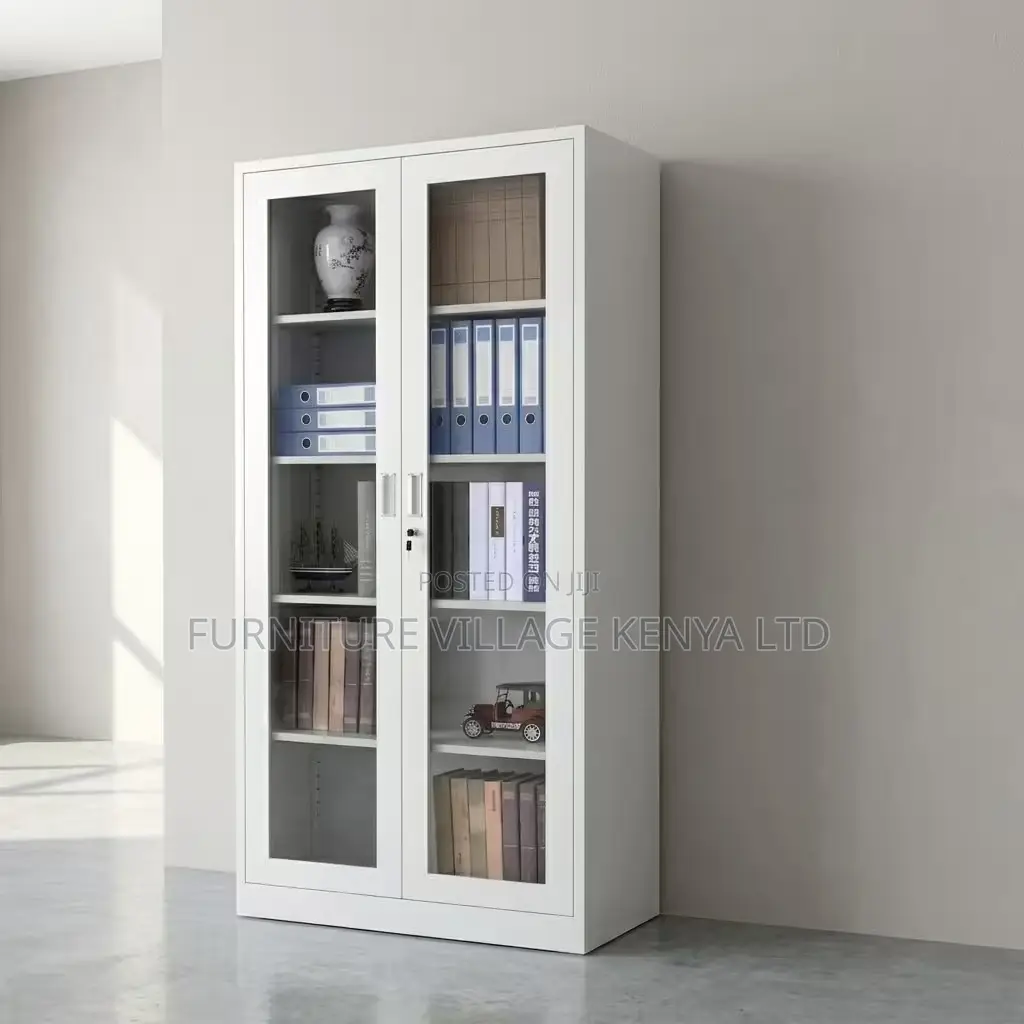 Steel Office Cabinet With Glass Doors