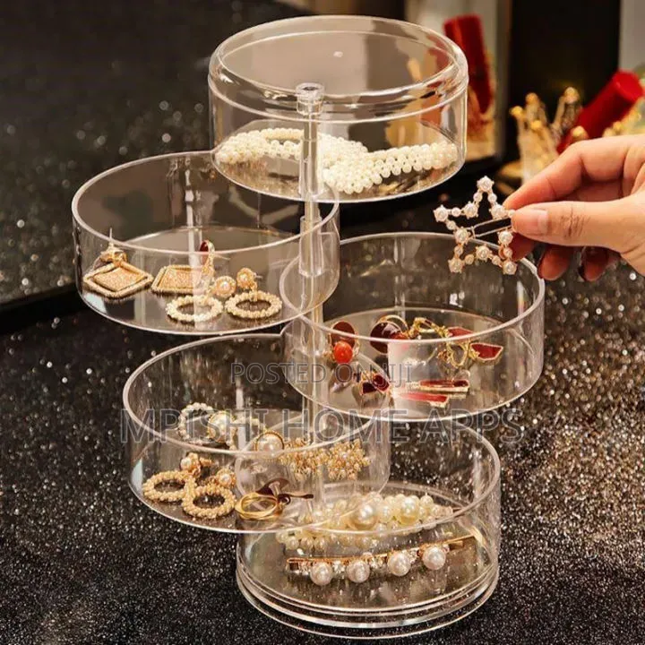 4-Layer Rotating Jewelry Organizer