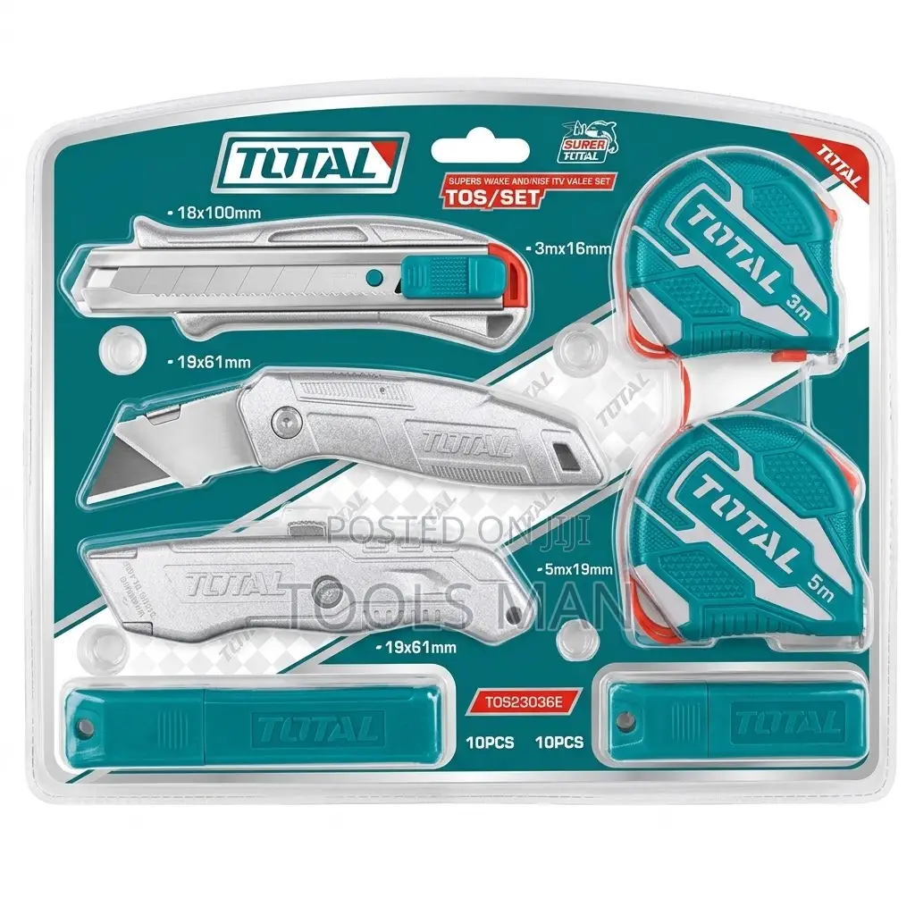 7-piece Utility Knife Measuring Tape Set.Total Tos23036e