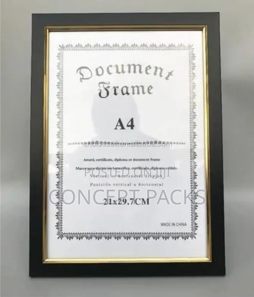 A4 Document Frame - High Quality Wood, Glass Front