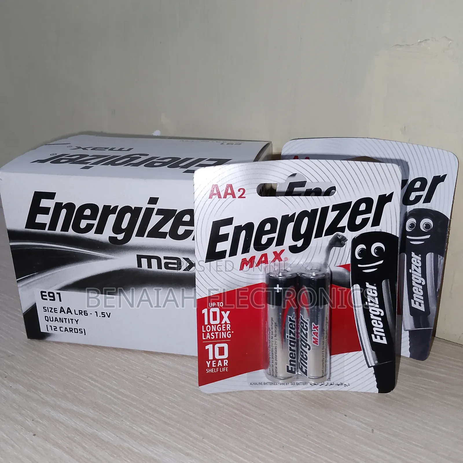 Aa Energizer Batteries (Two Pack) 1.5 V