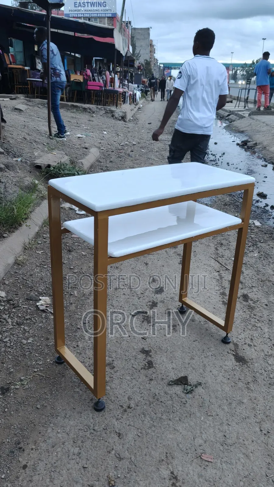 Marble Top Manicure Table