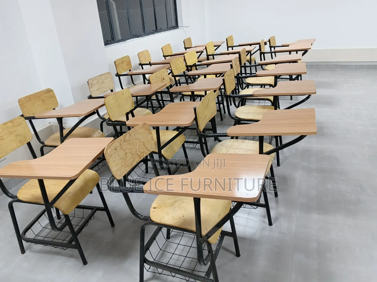 Wooden Study Chair With Writing Pad