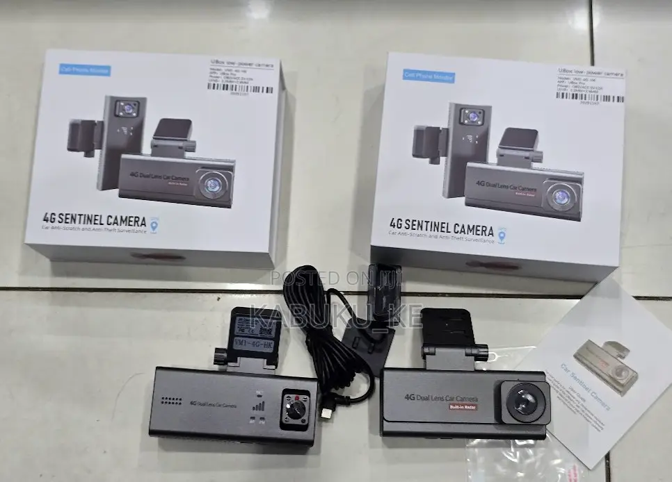 Car Dash Cam With Simcard Slot + Dual Lens Front and Inside Cabin