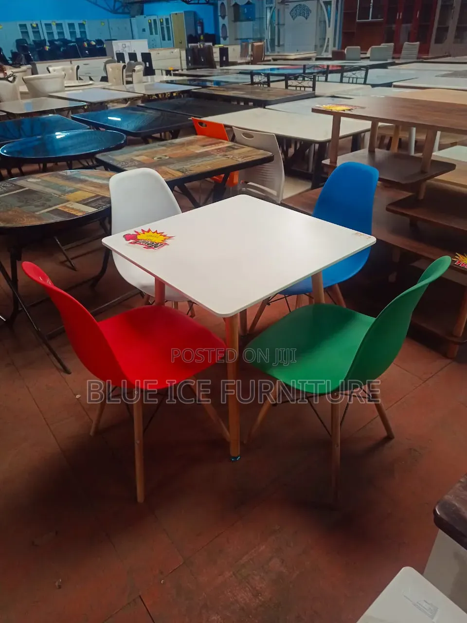 Square Eames Table and Chair Combined
