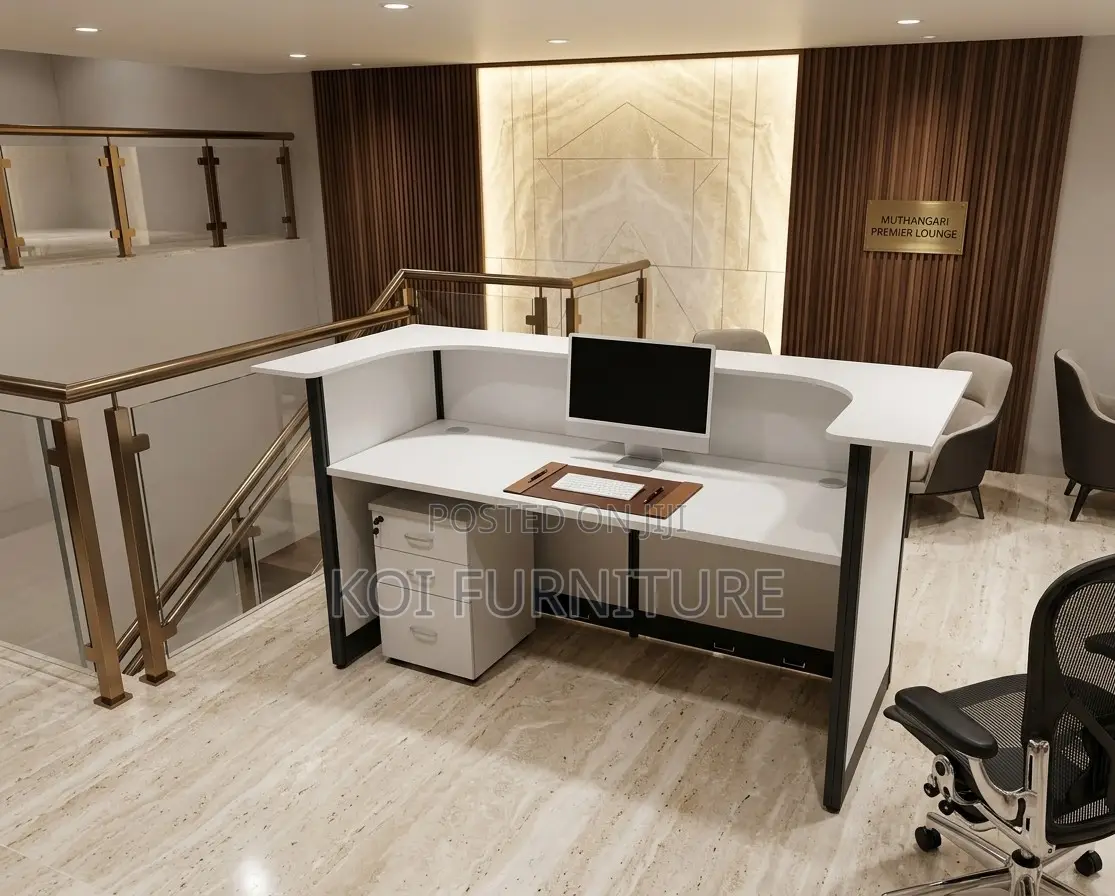 Office Desk : G12 Modern Dual-Tone Reception Desk