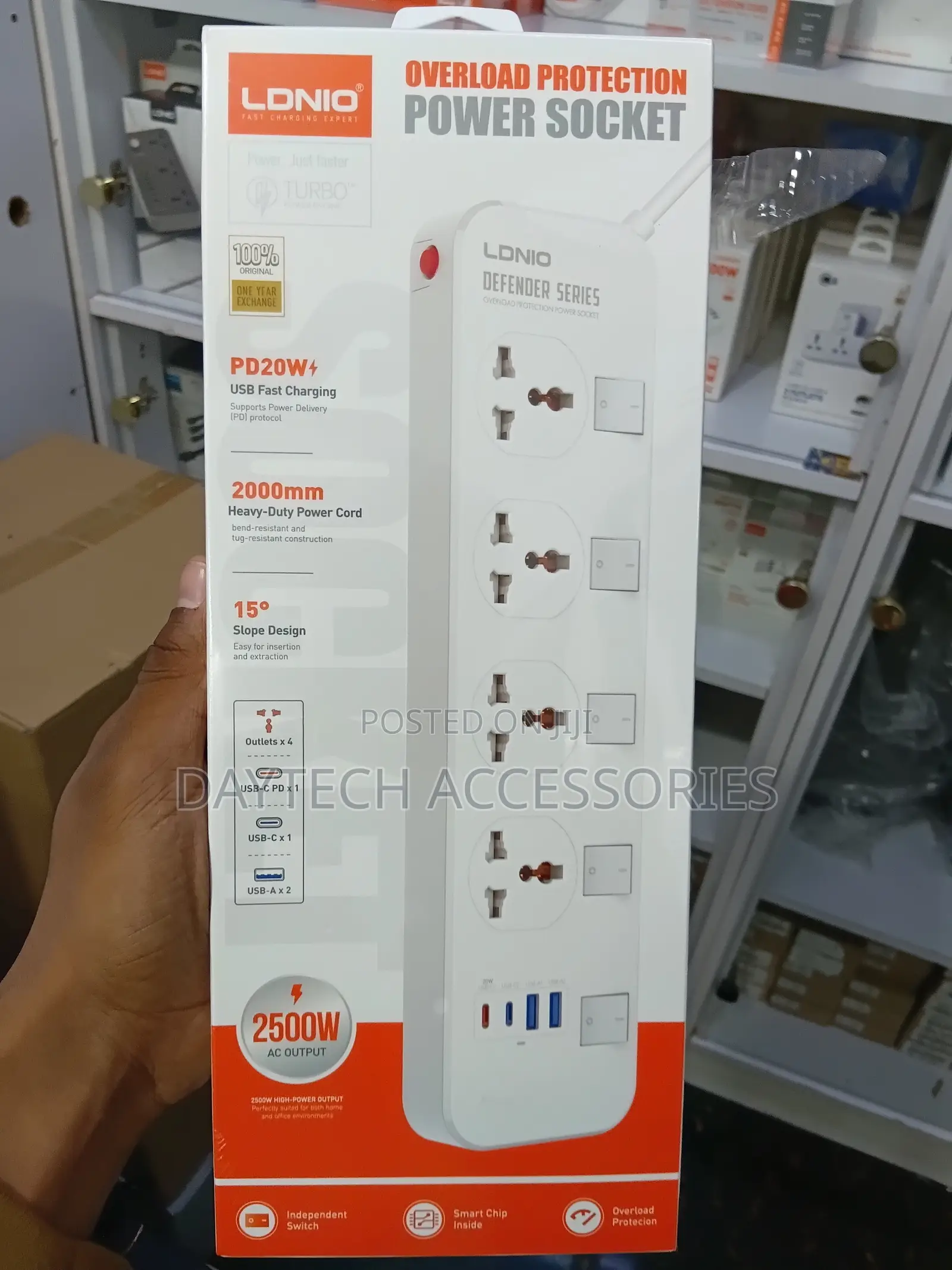 This Is a Ldnio Defender Series Power Strip Socket (Model Sc4408c)