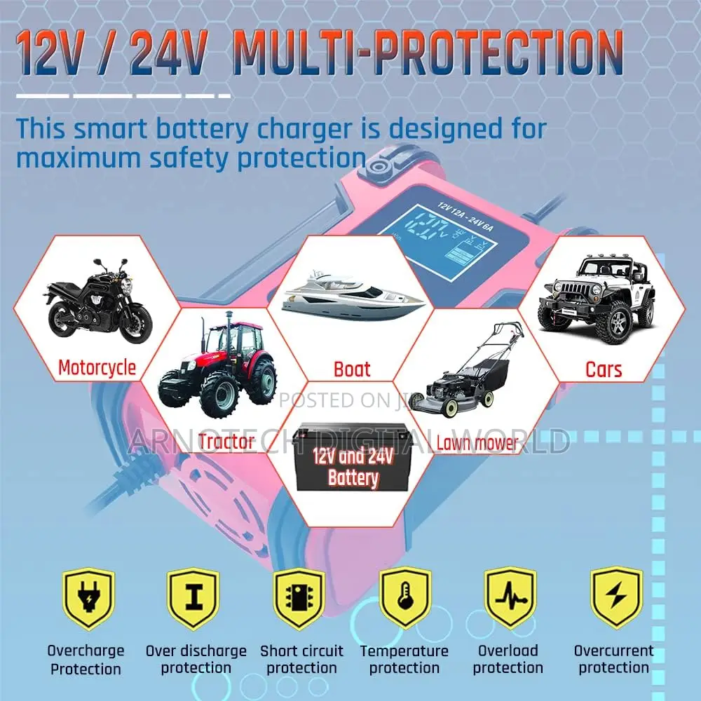 Foxsur Fbc122412d Smart Battery Charger