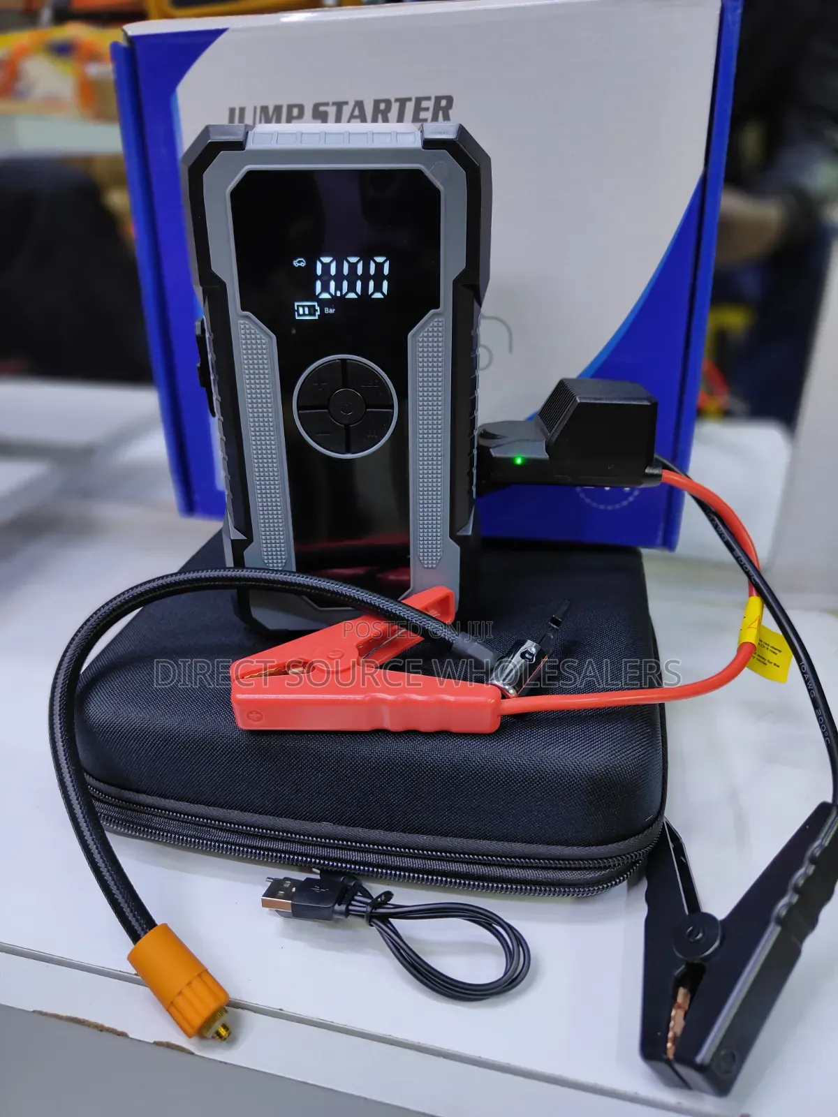 Rechargeable Car Battery Jump Starter With Tire Inflator Led Light