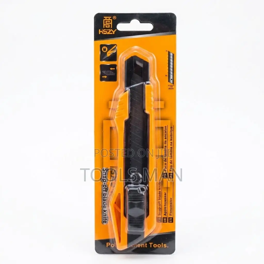Heavy Duty 18mm Snap-Off Blade Utility Knife - Sharp Precision Cutter