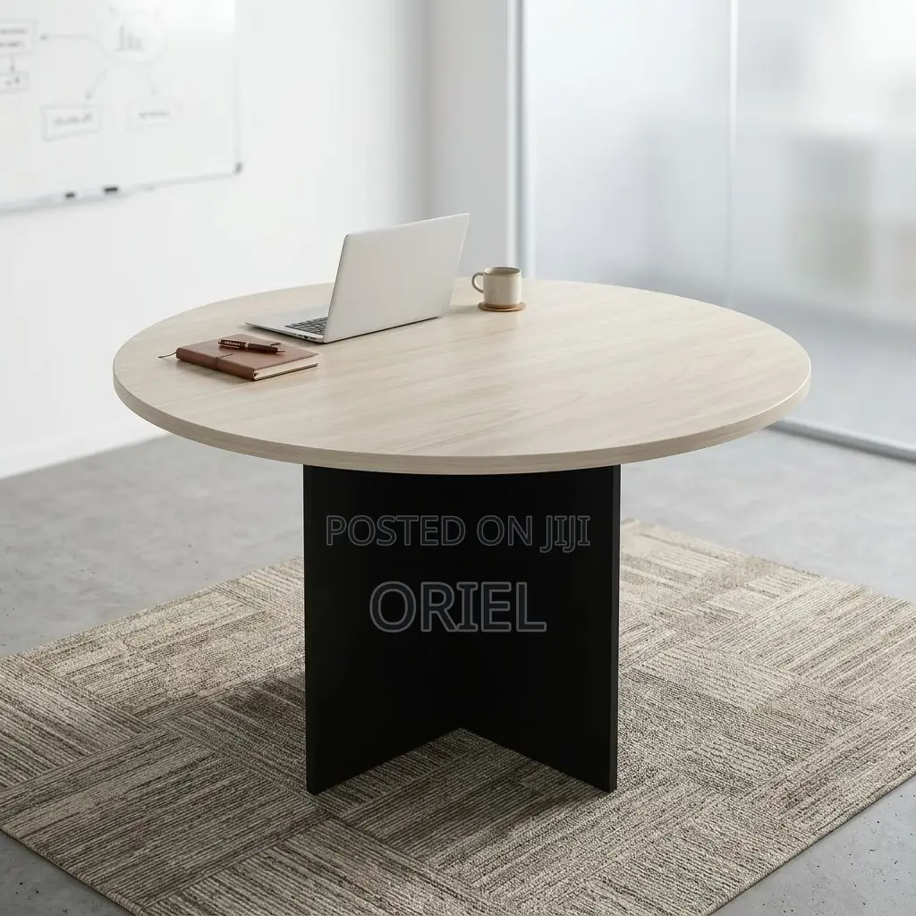 Office Boardroom Table : 1.2m Round Meeting Table