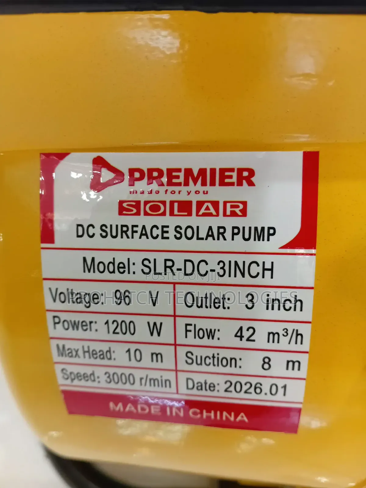 Premier 3" Brushless Solar Surface Pump 1200w