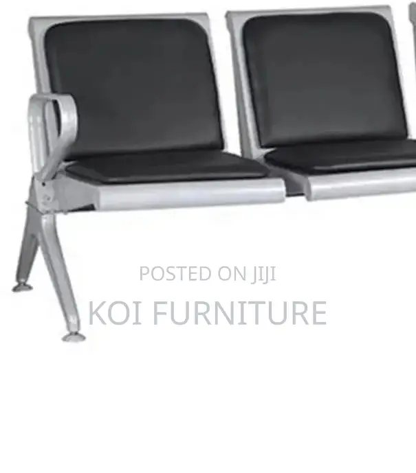 Benches; Leather Padded Three Seaters Reception Office Benches