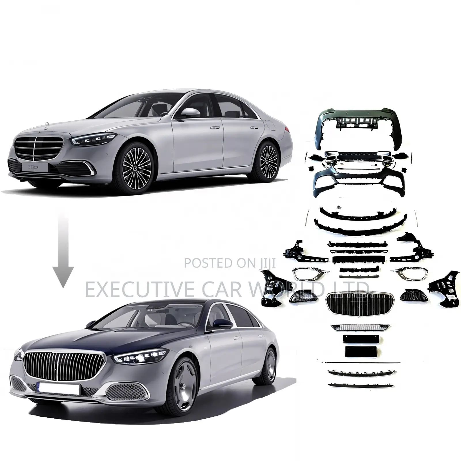 Mercedes S-Class W223 to W223 Maybach Facelift Kit