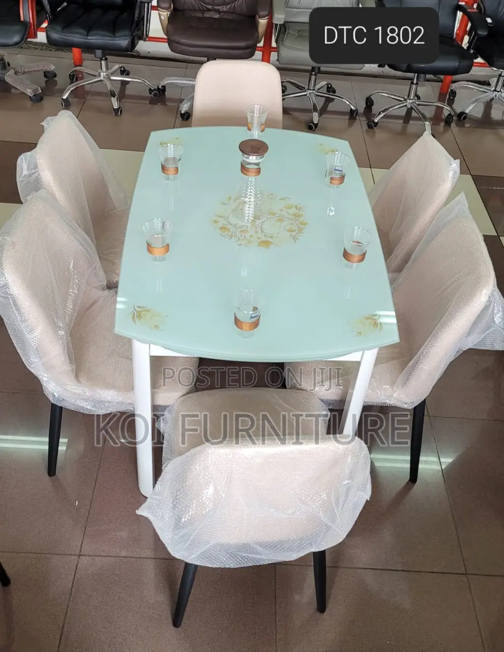 Dining Set : Mandy 6 Seater Marble Dining Set.