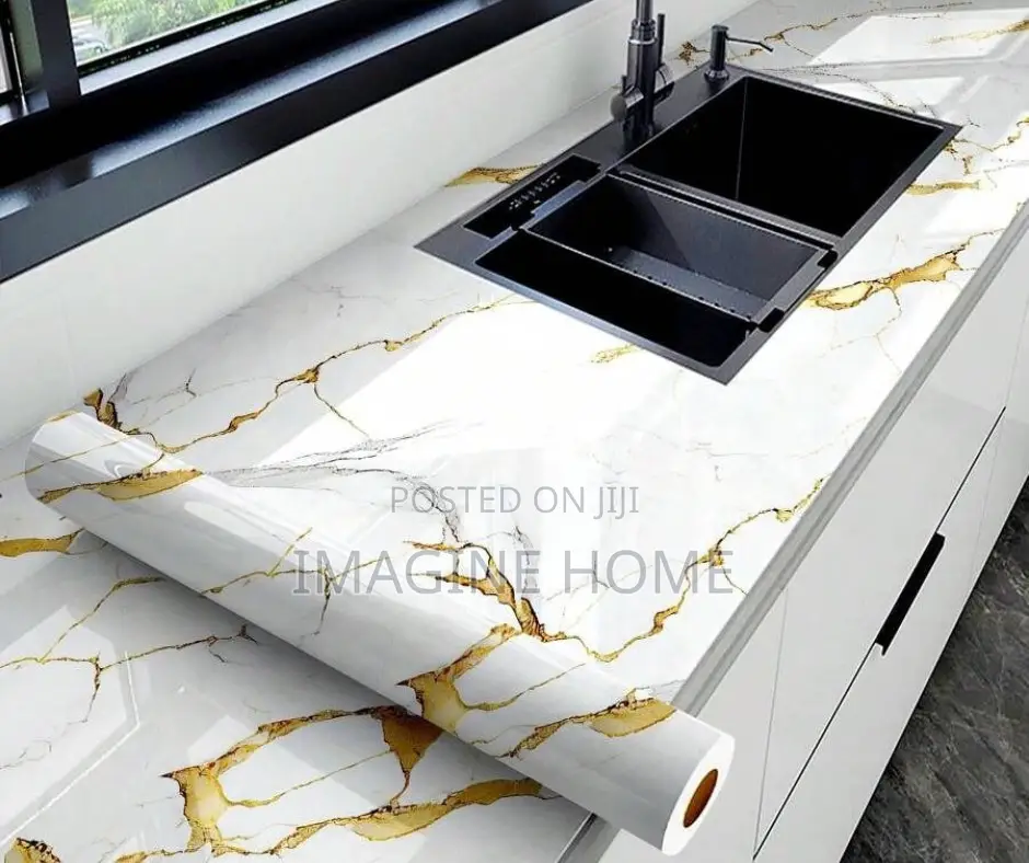 Brown With White Stunning Contact Paper