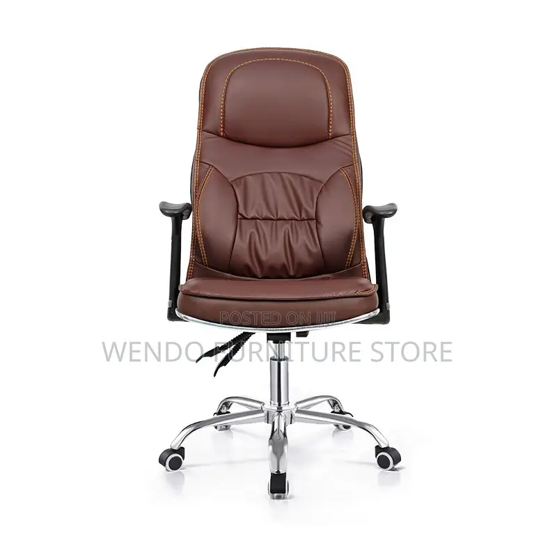 Office Chairs; Recliner Leather Brown Adjustable Office Chairs