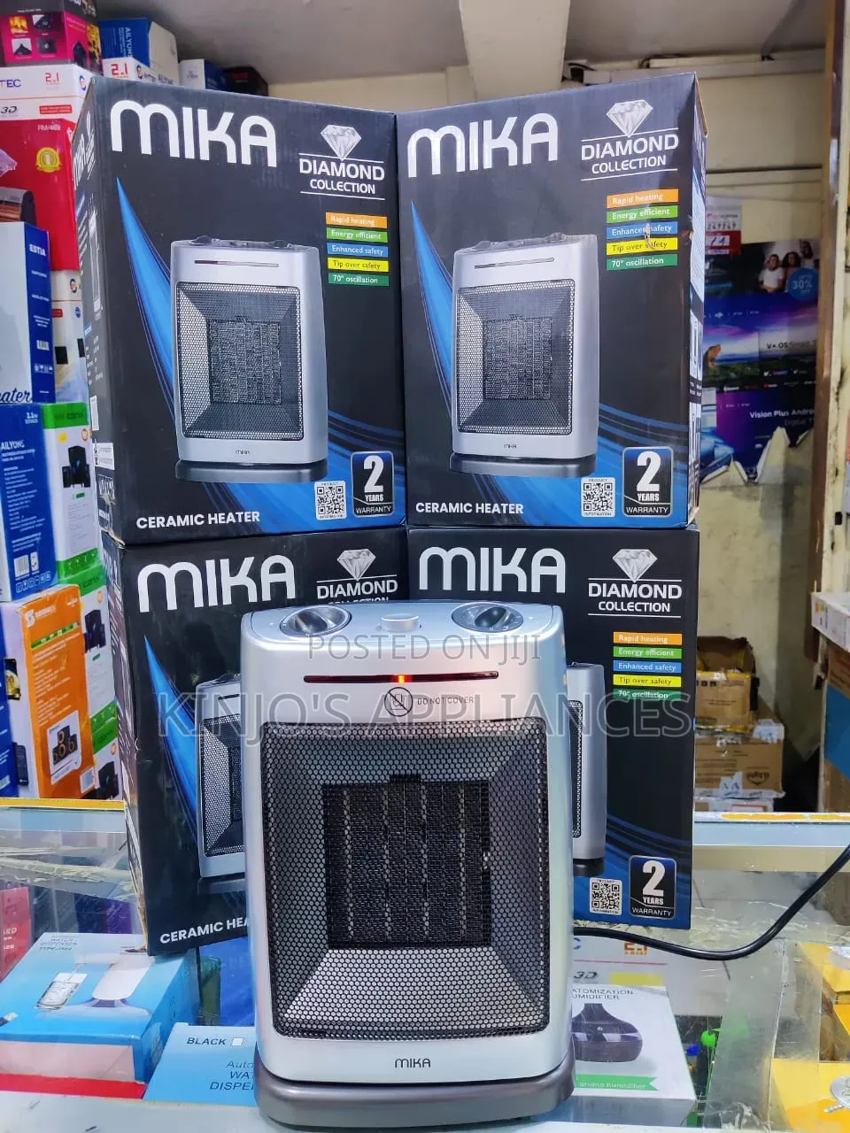 Mika Ceramic Room Heater 750w – 1500w – (Mh201)