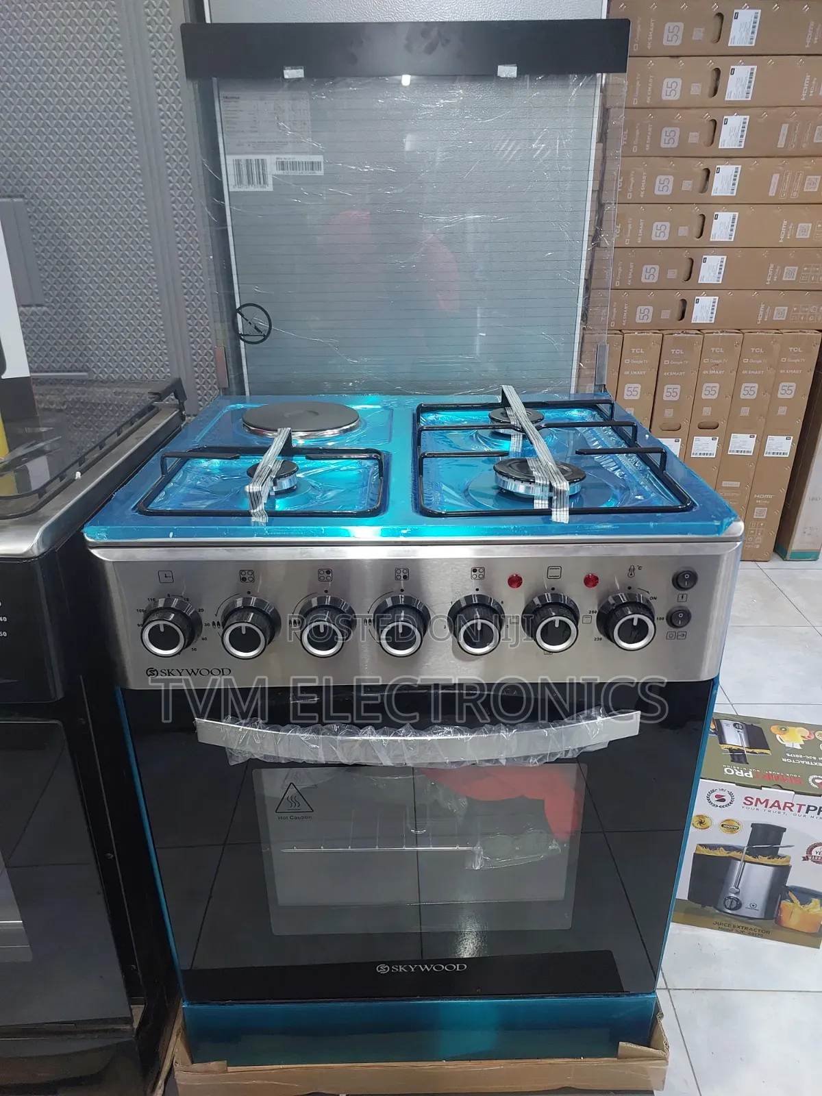 Skywood 60*60 3+1 Standing Cooker + Electric Heater Oven