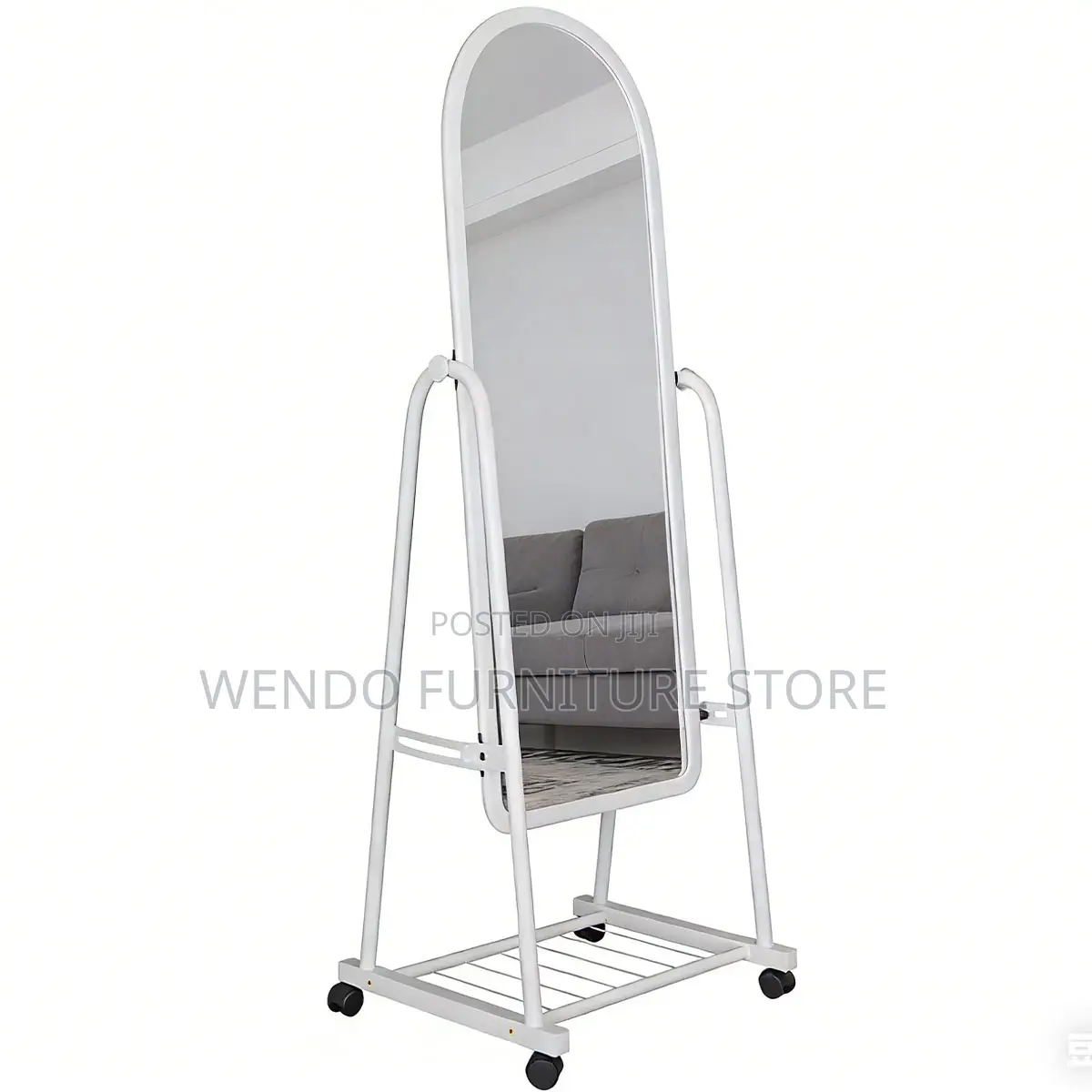 Dressers; Elegant White Long Bedroom Dressing Mirror