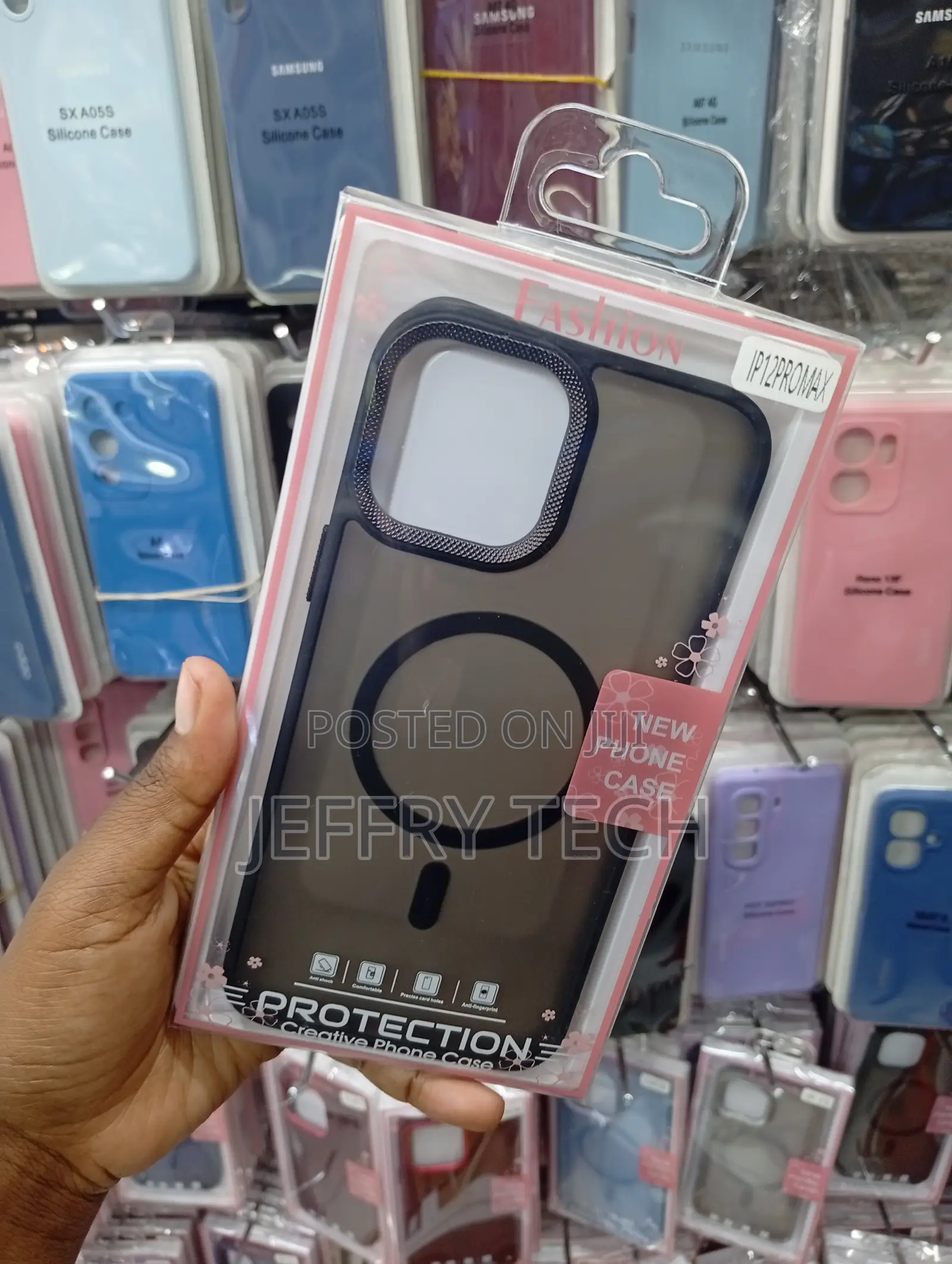 iPhone 12 Pro Max, Darkened Bumper Border for Impact Protection Case