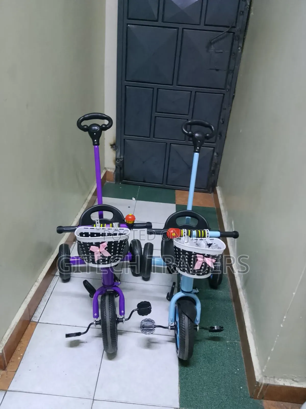 Tricycle With Push Handle