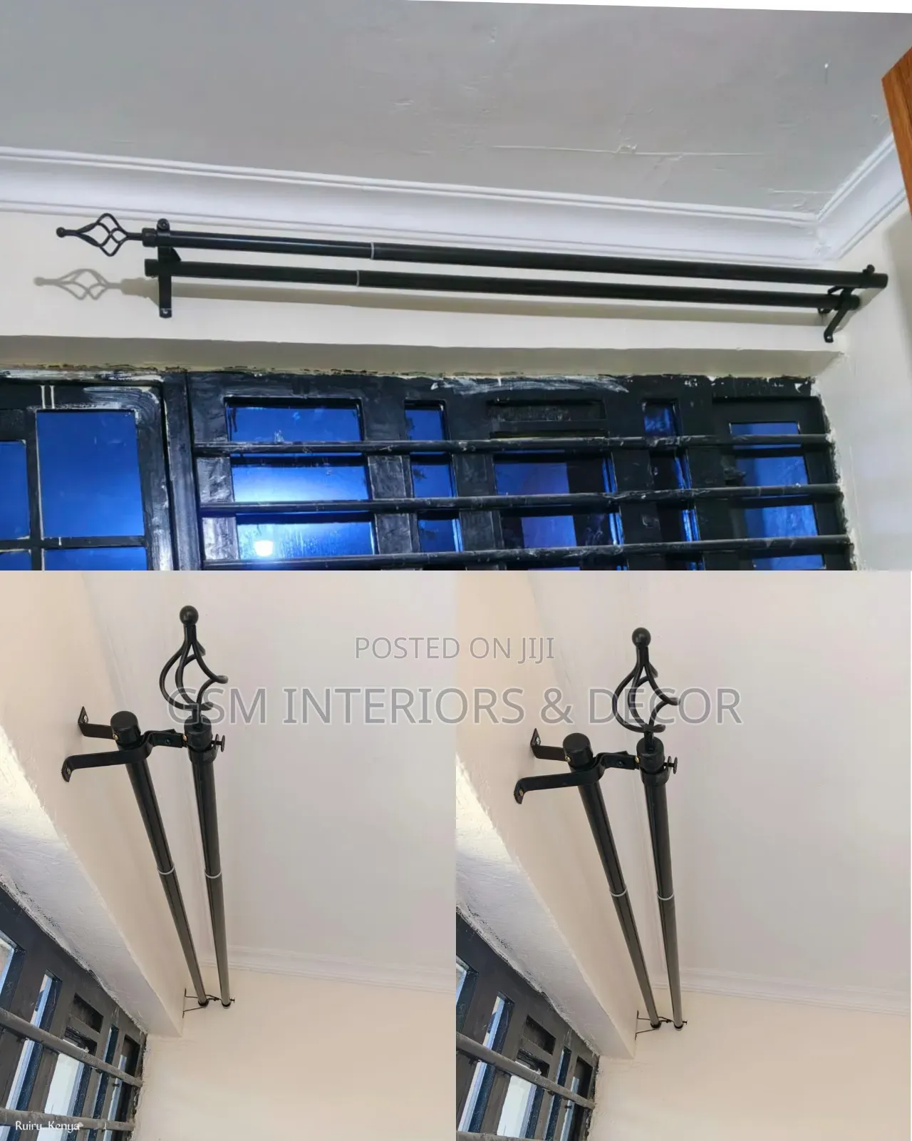 Black Curtain Rods in Imported and Extendable Properties