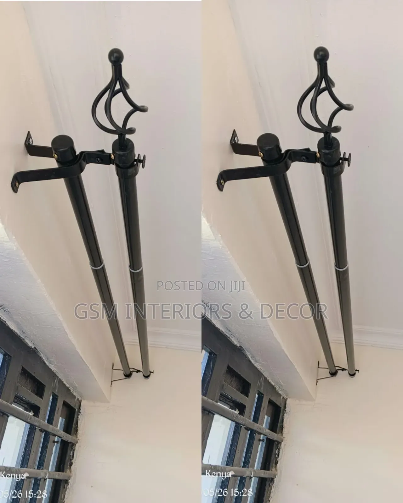Black Curtain Rods Professionally Installed Nairobi