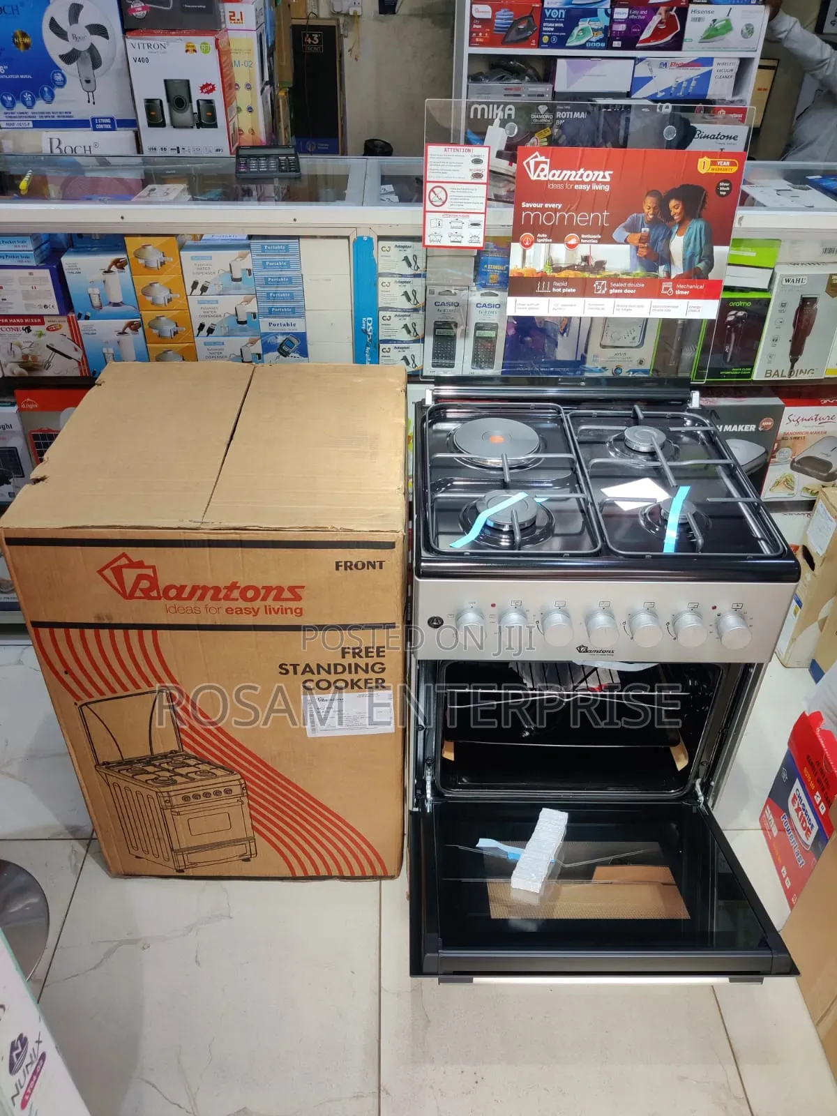 Ramtons Standing Cooker 50x55 3g+1e