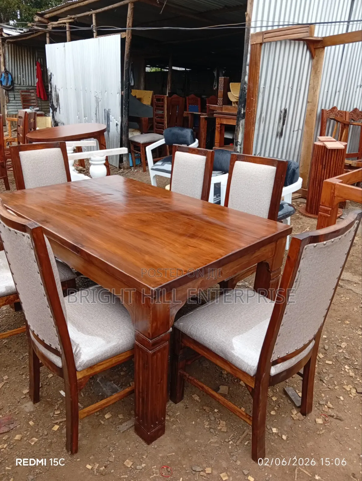 Elegant All Wooden 6 Seater Dining Tables