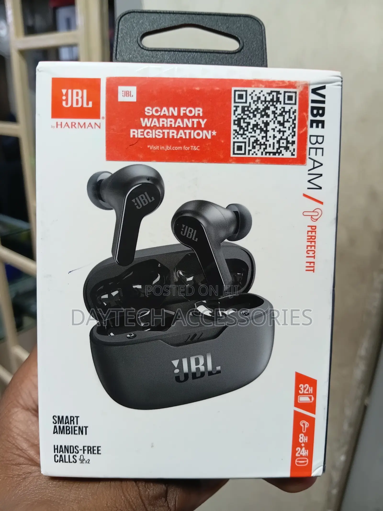 JBL Vibe Beam Black True Wireless Earbuds