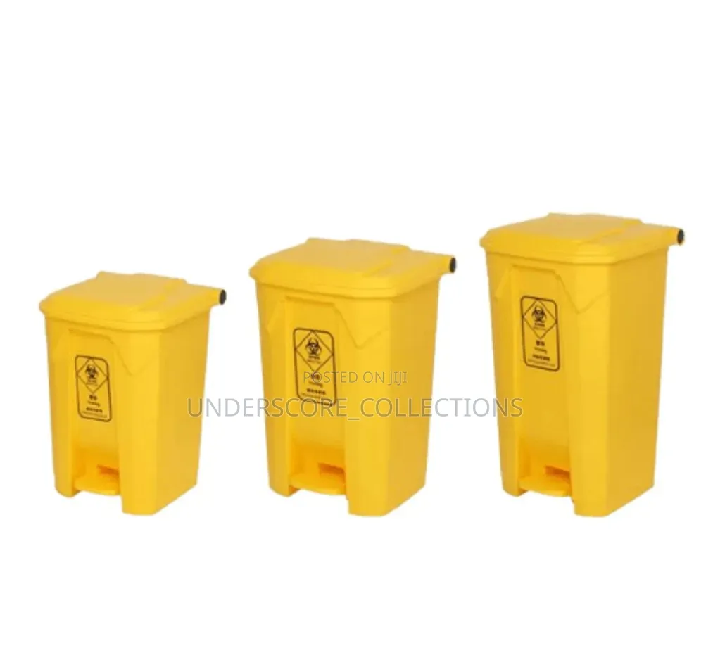 Yellow Medical Pedal Dustbins